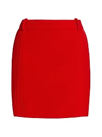 Yorkshire Chevron Wool Miniskirt
