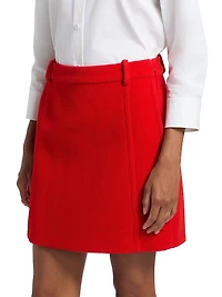 Yorkshire Chevron Wool Miniskirt