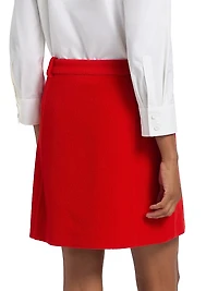 Yorkshire Chevron Wool Miniskirt