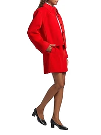 Yorkshire Chevron Wool Miniskirt