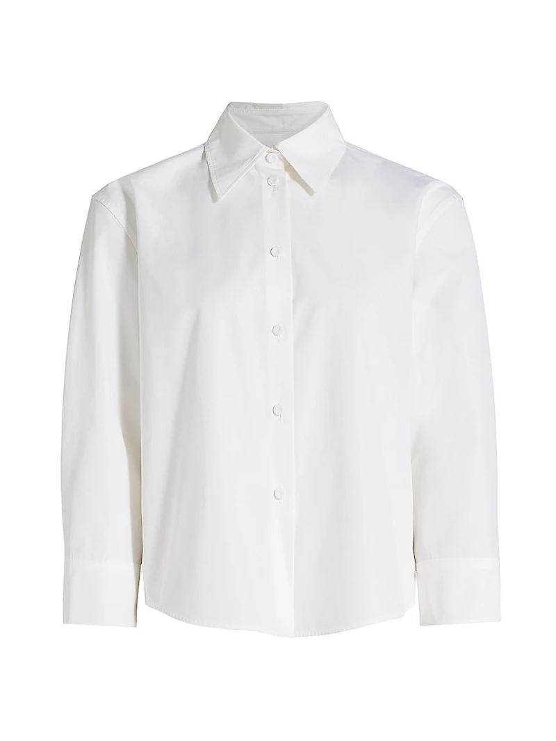 Cotton Poplin Cropped Shirt