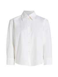 Cotton Poplin Cropped Shirt