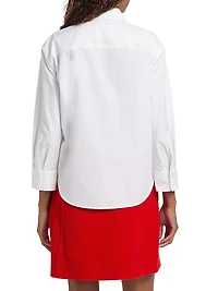 Cotton Poplin Cropped Shirt
