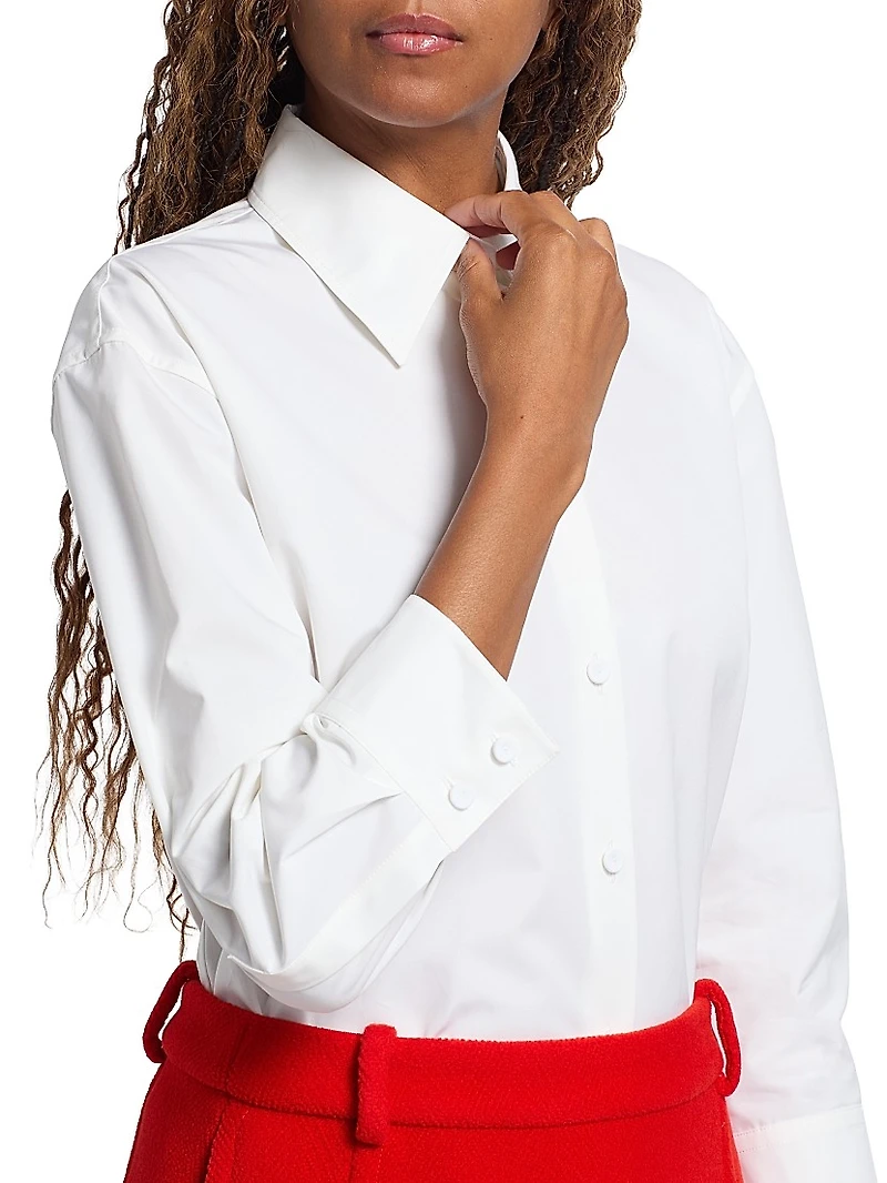 Cotton Poplin Cropped Shirt