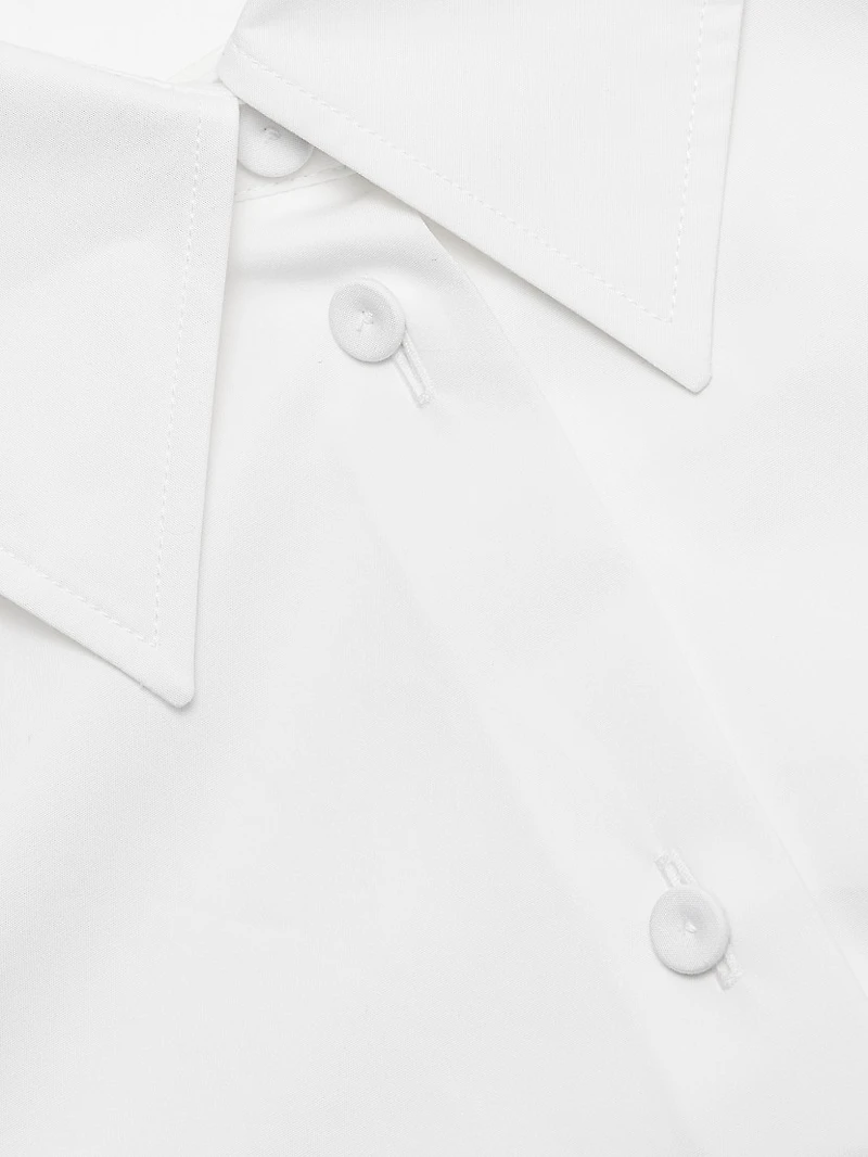 Cotton Poplin Cropped Shirt