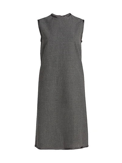 Wool Shift Minidress