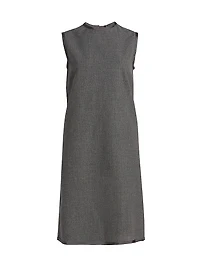Wool Shift Minidress