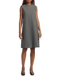Wool Shift Minidress