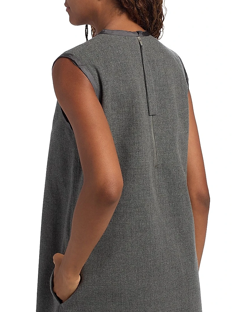 Wool Shift Minidress