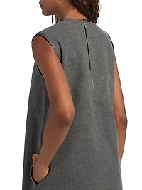 Wool Shift Minidress