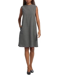 Wool Shift Minidress