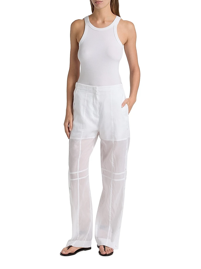 Muslin Cotton Seamed Trousers