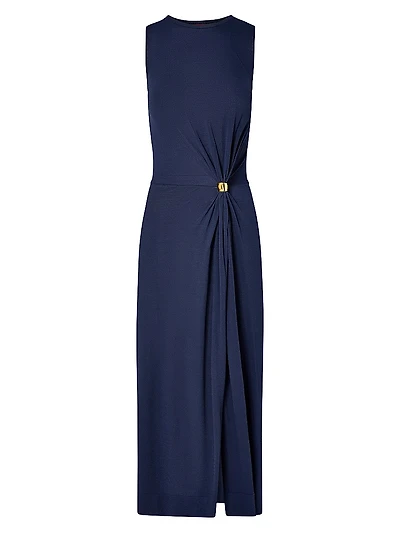 Saralien Gathered Midi-Dress