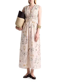 Fie Floral Stretch-Cotton Maxi Dress