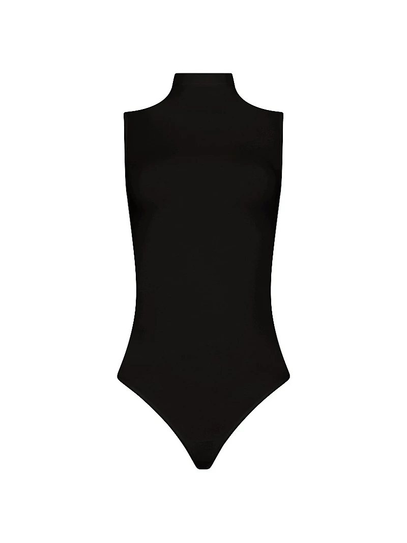 Mock Turtleneck Sleeveless Bodysuit