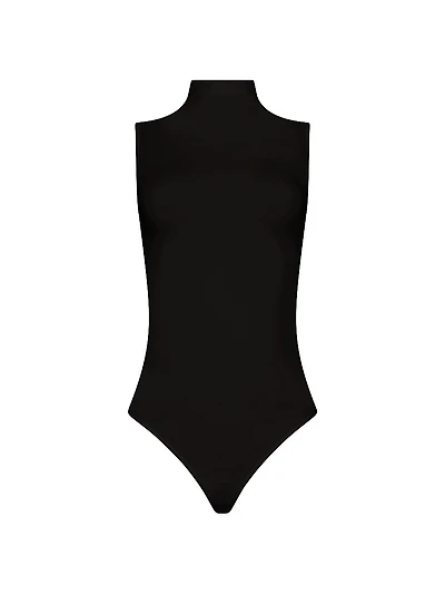 Mock Turtleneck Sleeveless Bodysuit