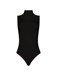 Mock Turtleneck Sleeveless Bodysuit