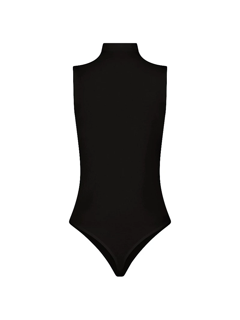 Mock Turtleneck Sleeveless Bodysuit