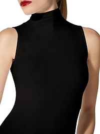 Mock Turtleneck Sleeveless Bodysuit