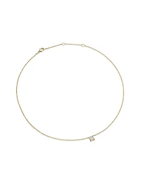 Micro Chatelaine Pendant Necklace in 18K Yellow Gold with Diamond, 4.6MM