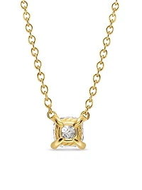 Micro Chatelaine Pendant Necklace in 18K Yellow Gold with Diamond, 4.6MM