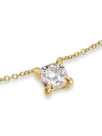 Micro Chatelaine Pendant Necklace in 18K Yellow Gold with Diamond, 4.6MM