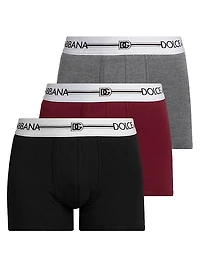 3-Pack Logo Cotton-Blend Boxer Briefs