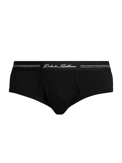Brando Logo Cotton-Blend Briefs