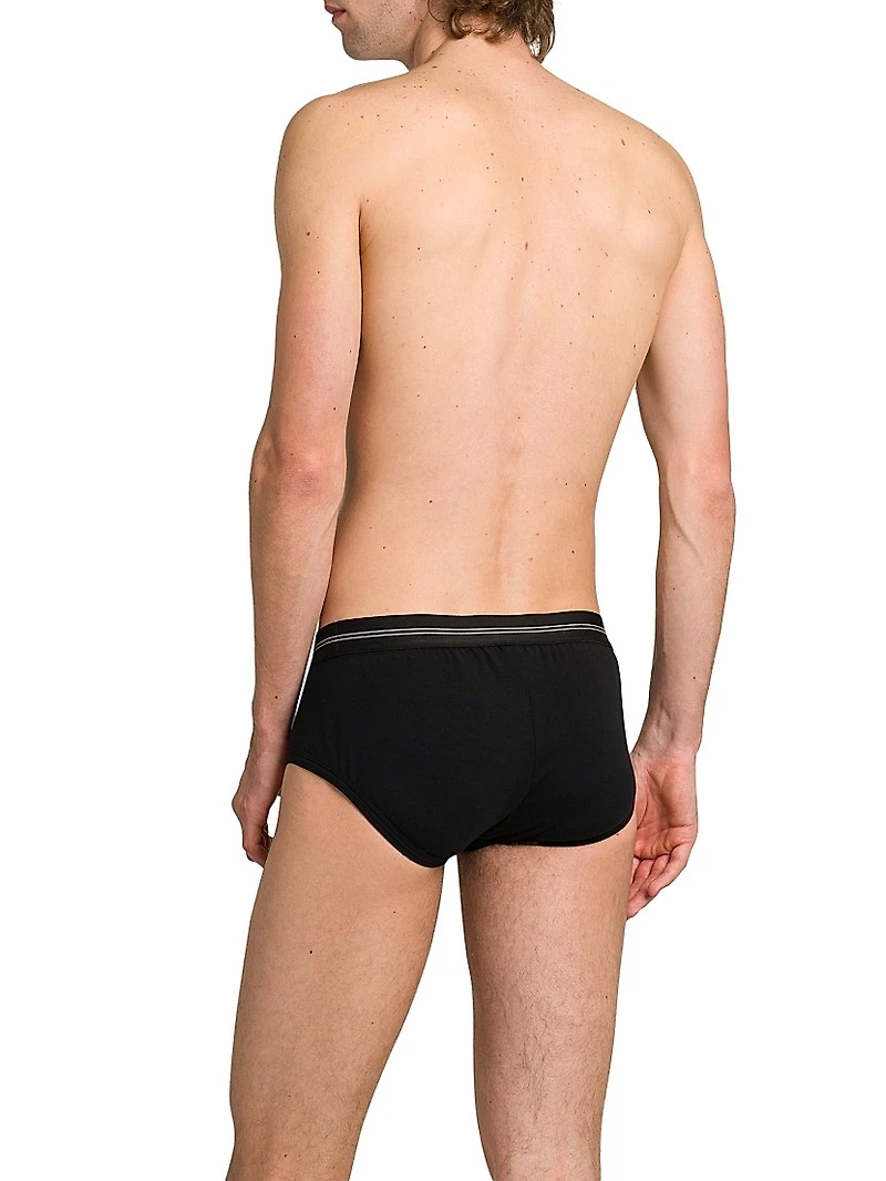 Brando Logo Cotton-Blend Briefs