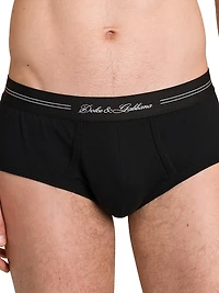 Brando Logo Cotton-Blend Briefs