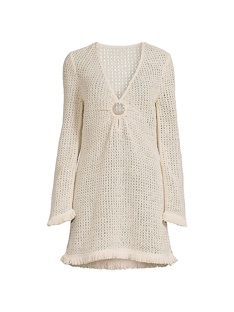 Cassie Cotton Crochet Minidress