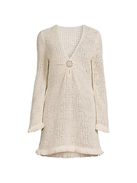 Cassie Cotton Crochet Minidress