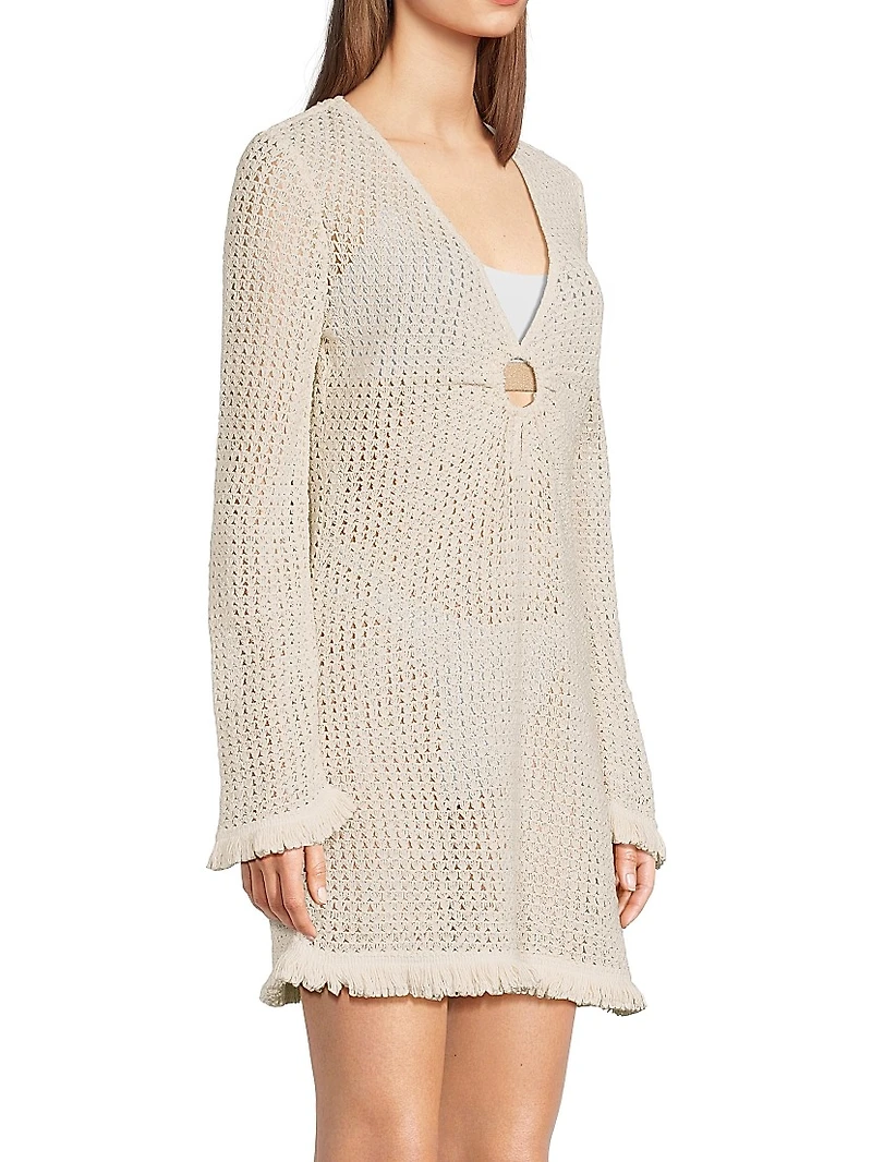 Cassie Cotton Crochet Minidress