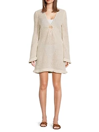 Cassie Cotton Crochet Minidress