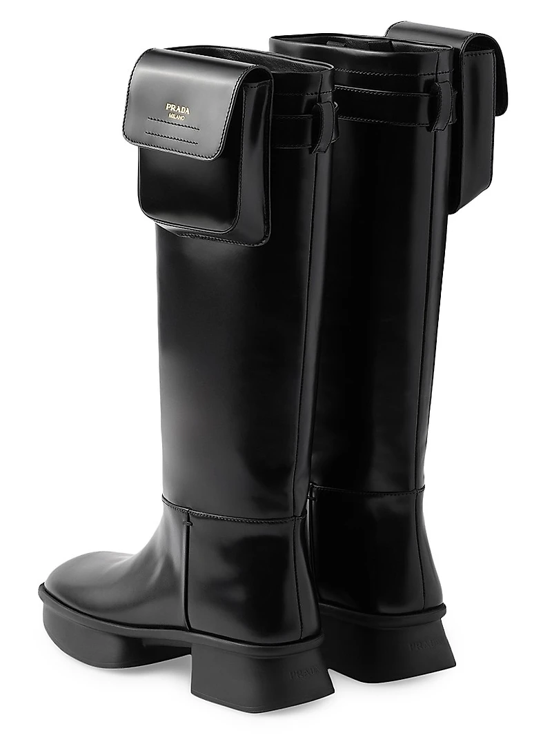 Brushed Leather Boots