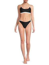 Meggie Striped Bikini Bottom