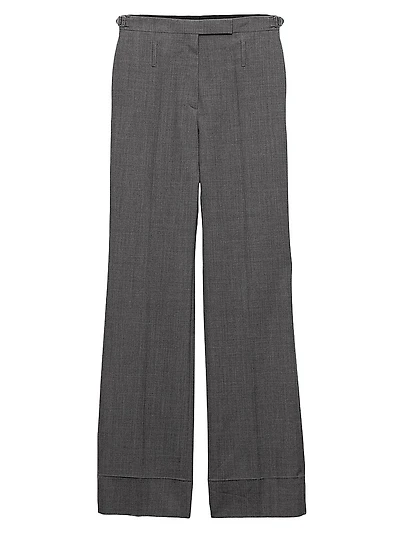 Technical Wool Pants with Belt
