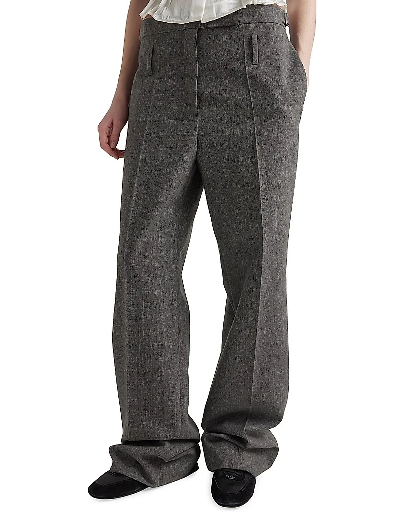 Technical Wool Pants with Belt