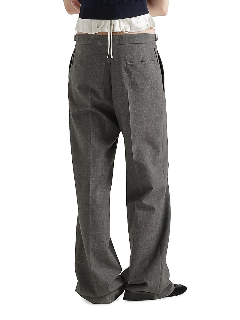 Technical Wool Pants with Belt