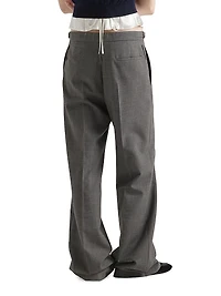 Technical Wool Pants with Belt