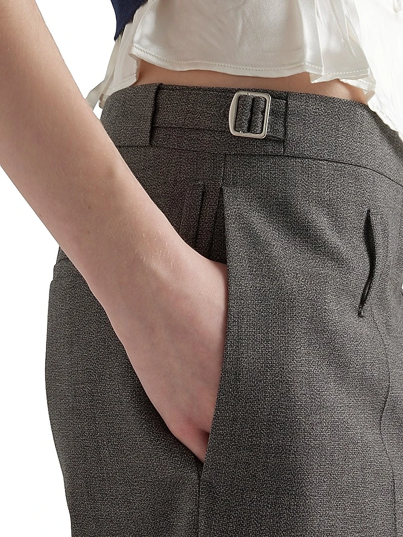 Technical Wool Pants with Belt
