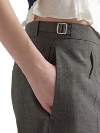 Technical Wool Pants with Belt