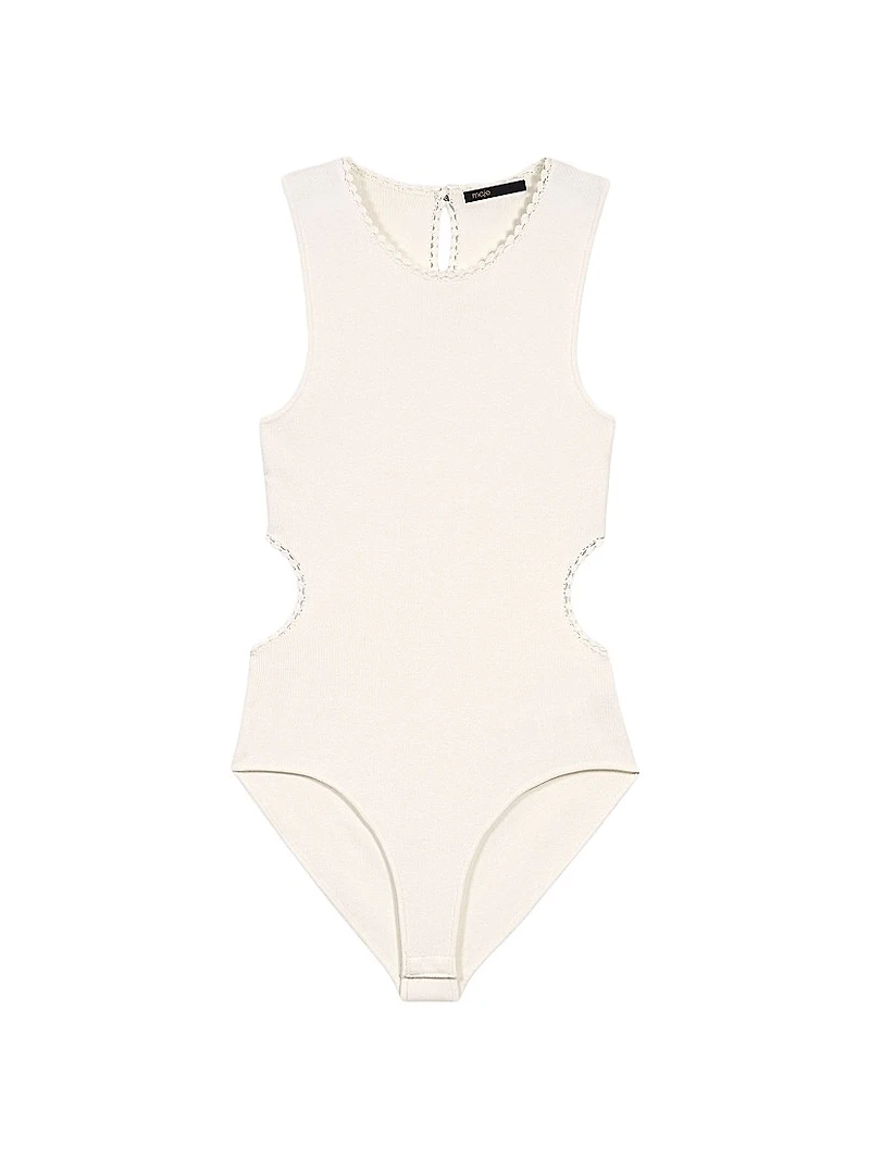 Backless Jewellery Neck Bodysuit