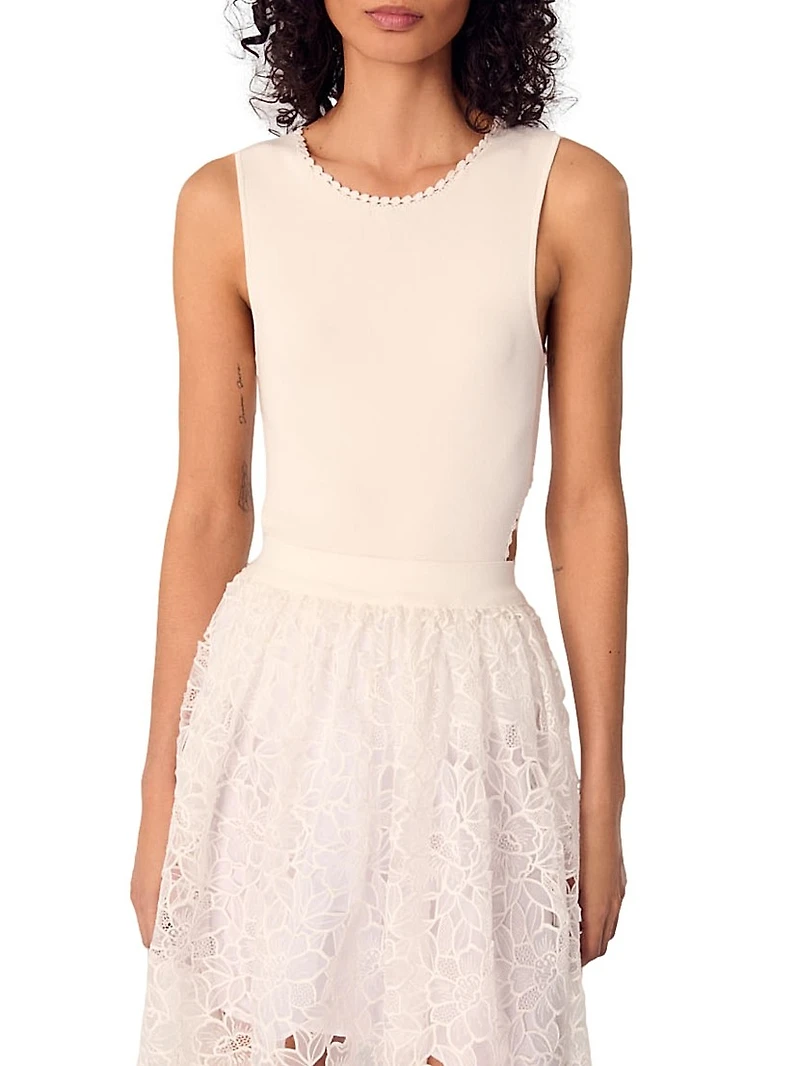 Backless Jewellery Neck Bodysuit