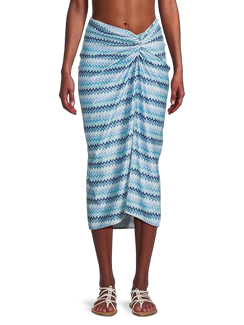 Xana Chevron Coverup Skirt