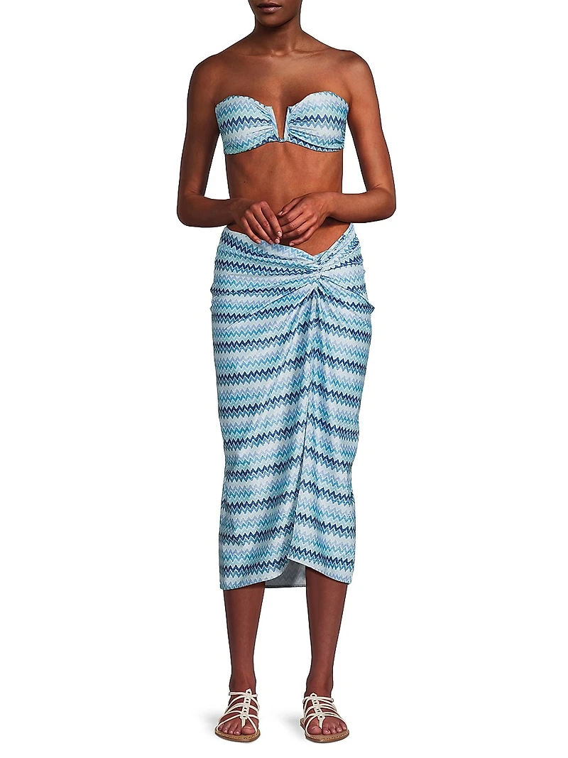 Xana Chevron Coverup Skirt