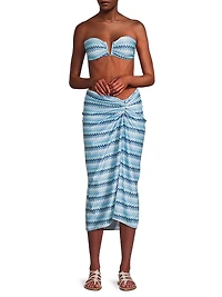 Xana Chevron Coverup Skirt