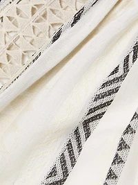 Barbra Striped Cotton Cover-Up Shorts