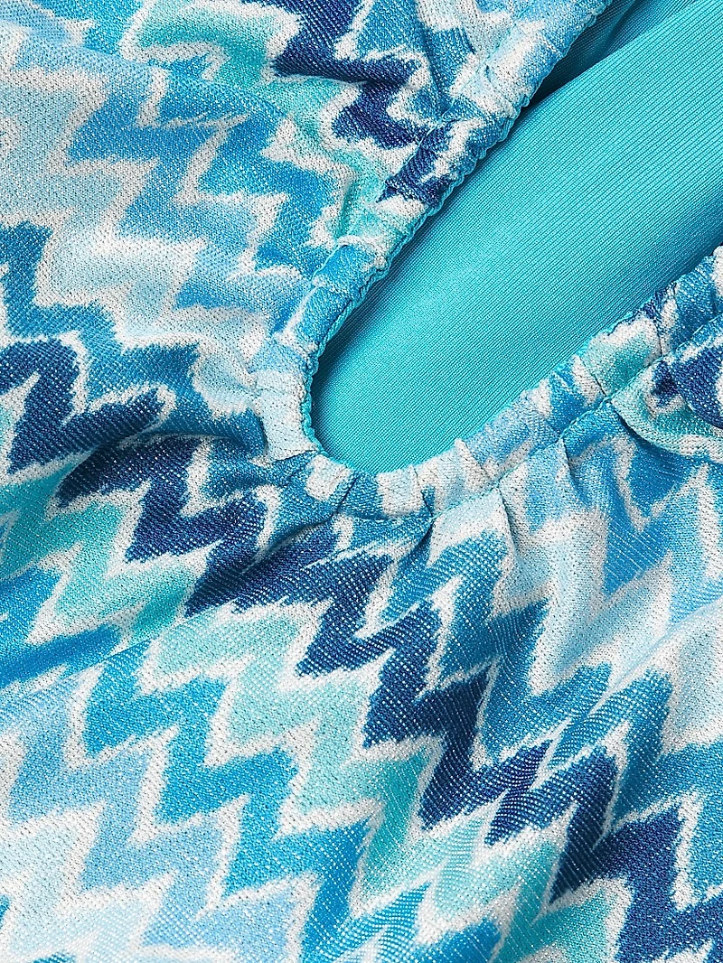 Chevron Bianka Lurex One-Piece Swimsuit