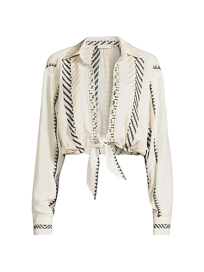 Kaylie Cotton Wrap Top